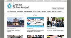 Desktop Screenshot of grimme-online-award.de